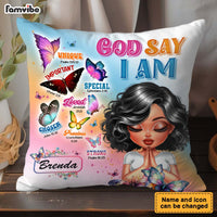 Personalized Gift For Daughter Affirmation I God Says Pillow 32819 thumb 1