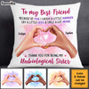 Personalized Gift To my Friend Heart Hands Pillow 32878 1