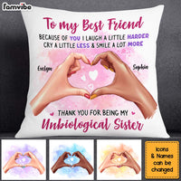Personalized Gift To my Friend Heart Hands Pillow 32878 thumb 1
