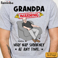 Personalized Gift For Dad Grandpa Funny Warning May Nap Shirt - Hoodie - Sweatshirt 33912 thumb 1