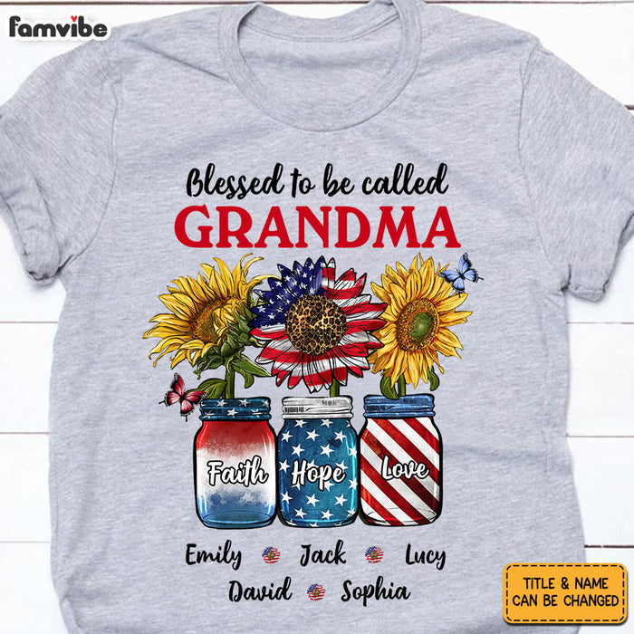 Personalized Faith Hope Love Blessed Grandma Shirt - Hoodie - Sweatshirt 34155 1