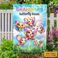 Personalized Gift For Grandma Butterfly Kisses Flag 34554 thumb 1