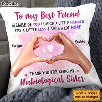 Personalized Gift To my Friend Heart Hands Pillow 32878 thumb 1