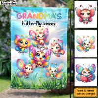 Personalized Gift For Grandma Butterfly Kisses Flag 34554 thumb 1