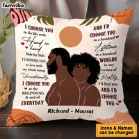 Personalized Gift For Couple I Choose You Boho Style Pillow 32826 thumb 1