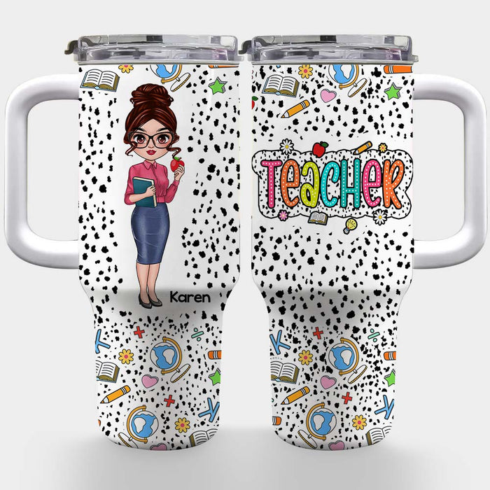Personalized Gift For Teacher Custom Title 40oz Tumbler With Straw 34560 1