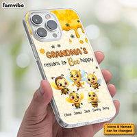 Personalized Gift For Grandma Reasons To Bee Happy Clear Phone Case 34567 thumb 1