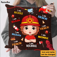 Personalized Gift For Grandson Firefighter Custom Name Pillow 30876 thumb 1