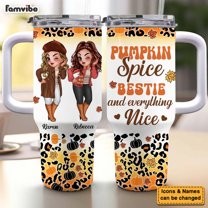 Personalized Fall Vibes Pumpkin Spices 40oz Tumbler With Straw 34098 1