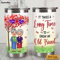 Personalized Friendship Gift  Grow An Old Friend Steel Tumbler 32567 thumb 1
