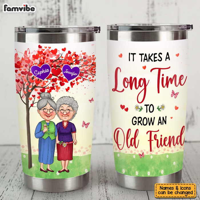 Personalized Friendship Gift  Grow An Old Friend Steel Tumbler 32567 1