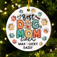 Personalized Gift For Dog Mom Inflated Ornament Circle Ornament 34660 thumb 1