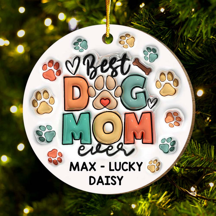 Personalized Gift For Dog Mom Inflated Ornament Circle Ornament 34660 1