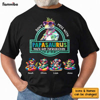 Personalized Gift For Grandpa Don't Mess With Papasaurus Summer Shirt - Hoodie - Sweatshirt 33804 thumb 1