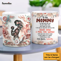 Personalized Gift For First Mother's Day Floral Silhouette Mug 32814 thumb 1