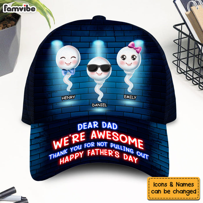 Personalized Gift For Dad Funny We're Awesome Cap 33664 1