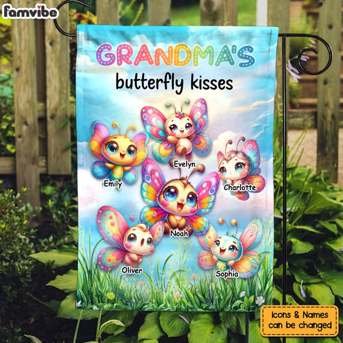 Personalized Gift For Grandma Butterfly Kisses Flag 34554 1