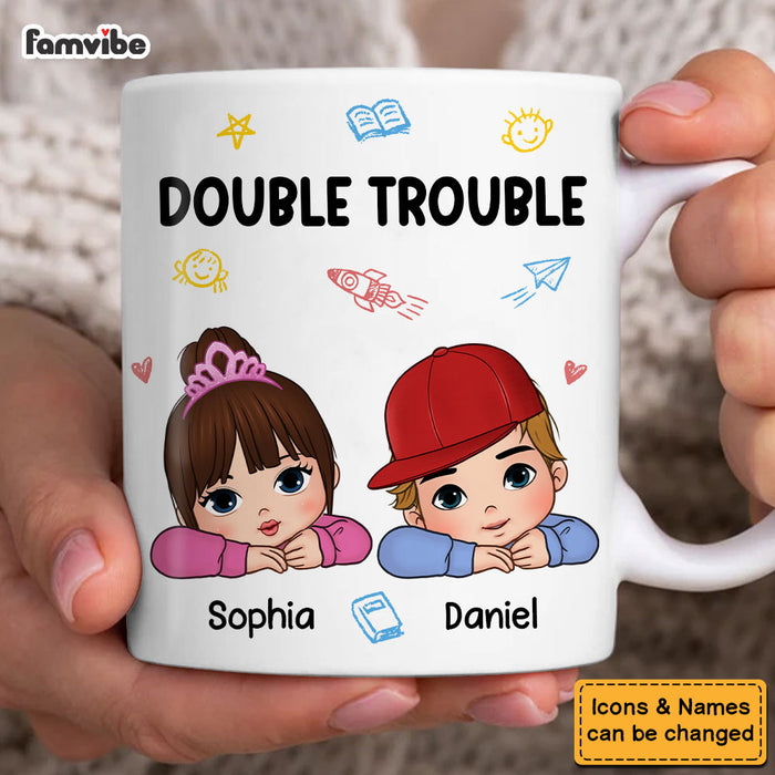 Personalized Family Gift Double Trouble Mug 34579 1
