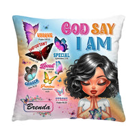Personalized Gift For Daughter Affirmation I God Says Pillow 32819 thumb 1