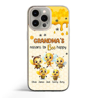 Personalized Gift For Grandma Reasons To Bee Happy Clear Phone Case 34567 thumb 1