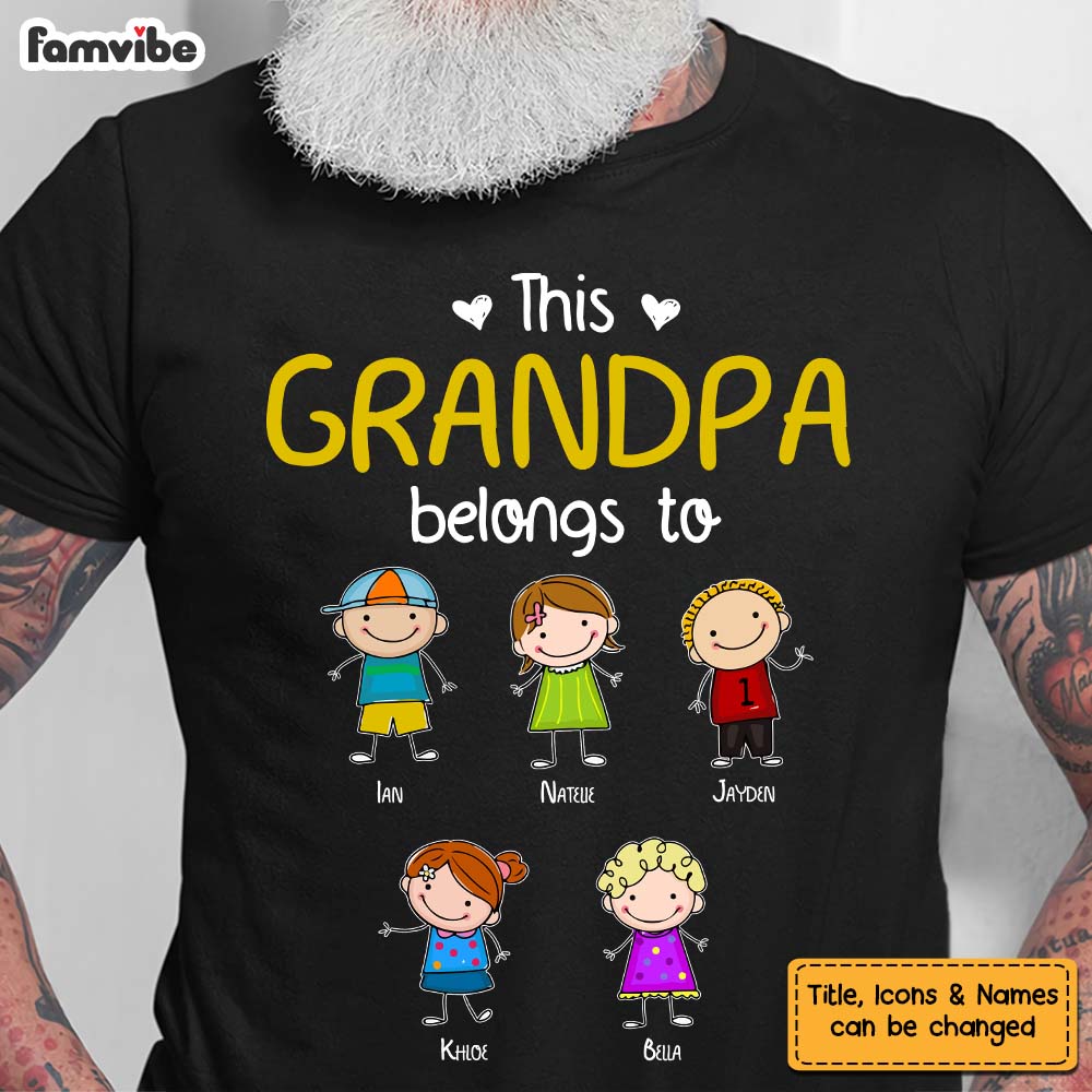 Personalized Grandpa Belongs T Shirt SB243 81O34