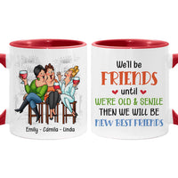 Personalized Gift for Old Friends We're Old And Senile Sitting Funny Mug 26410 thumb 1