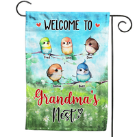 Personalize Welcome To Grandma's Nest Flag 25564 thumb 1