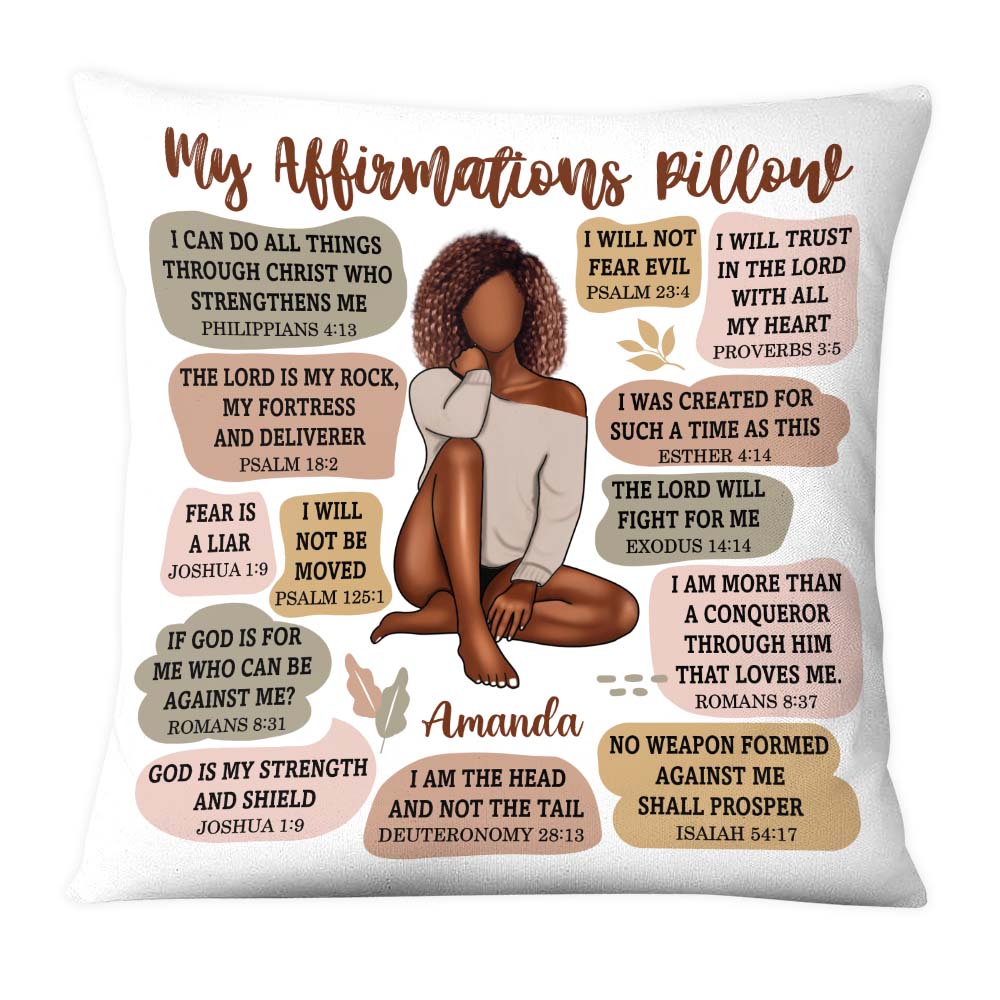 Personalized Christian Affirmation Pillow 24813