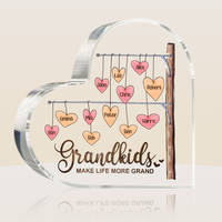 Personalized  Gift For Grandma Life More Grand Heart Acrylic Plaque 26725 thumb 1