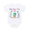 Personalized Newborn Baby Gift God Says I Am Dinosaur Baby Onesie 27583 1