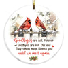 Personalized Memorial Christmas Gift Goodbye Are Not Forever Circle Ornament 28729 1