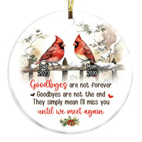 Personalized Memorial Christmas Gift Goodbye Are Not Forever Circle Ornament 28729 thumb 1