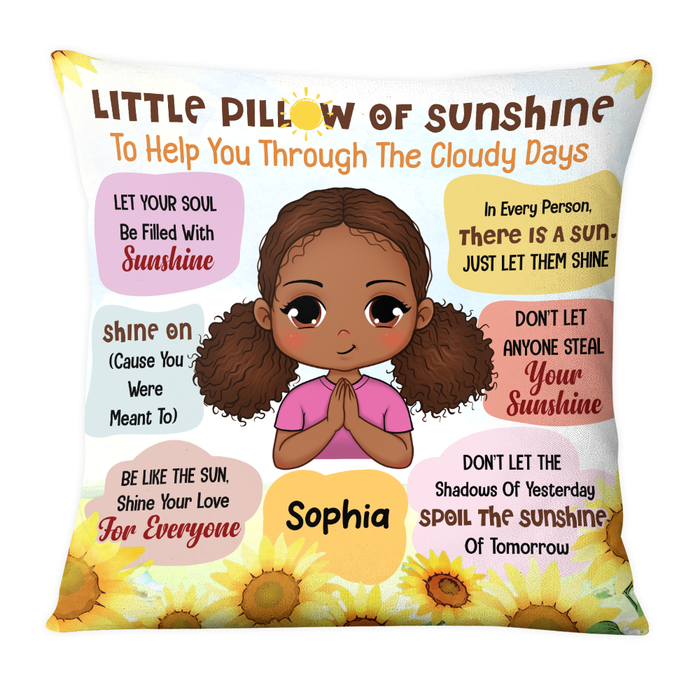 Personalized Gift For Granddaughter Positive Inspirational Encouragement Sunshine Pillow 26526 1