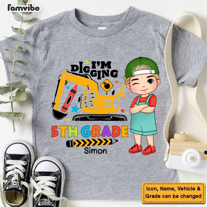 Personalized Gift For Grandson Back To School Truck Kid T Shirt 27590 1