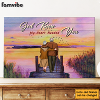 Personalized Gift For Old Couple God Knew My Heart Need You Canvas 26423 thumb 1