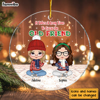 Personalized Gift For Old Friends It Takes A Long Time Circle Ornament 28618 thumb 1