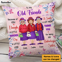 Personalized Gift For Old Friend Thank You For Being My Unbiological Sister Pillow 26450 thumb 1