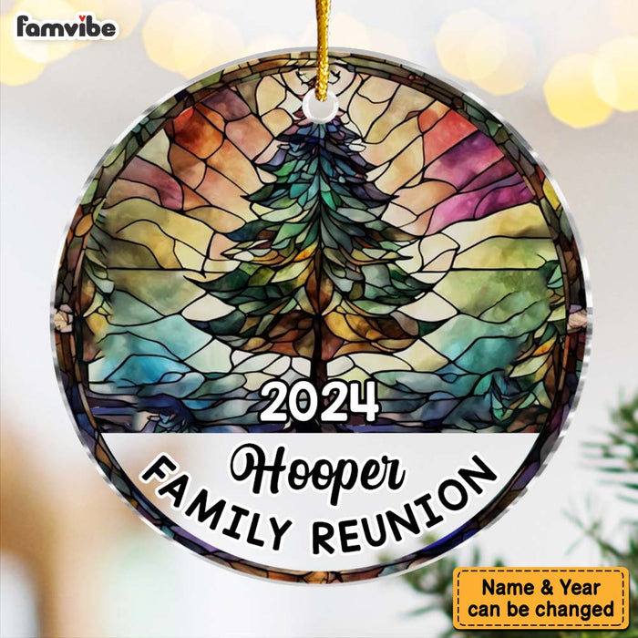 Personalized Gift For Family Reunion Christmas Circle Ornament 29760 1