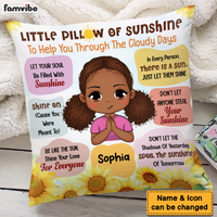 Personalized Gift For Granddaughter Positive Inspirational Encouragement Sunshine Pillow 26526 thumb 1