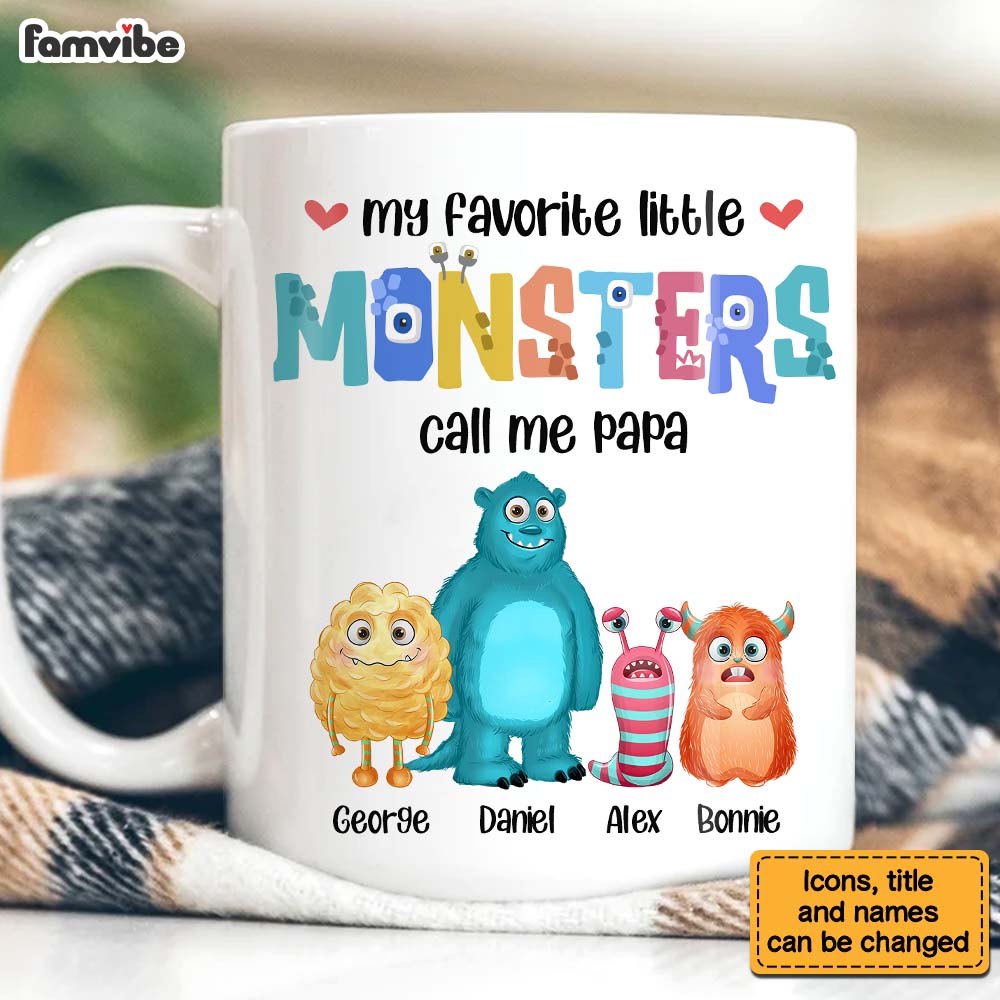 Personalized Papa Monster Mug 25444