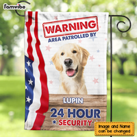 Personalized Gift For Dog Lovers 4th Of July Decoration Area Patrolled By Photo Flag 26536 thumb 1