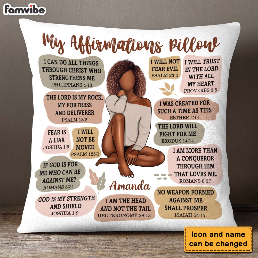 Personalized Christian Affirmation Pillow 24813