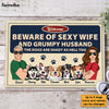 Personalized Beware Of Dog Mom Doormat 25349 1