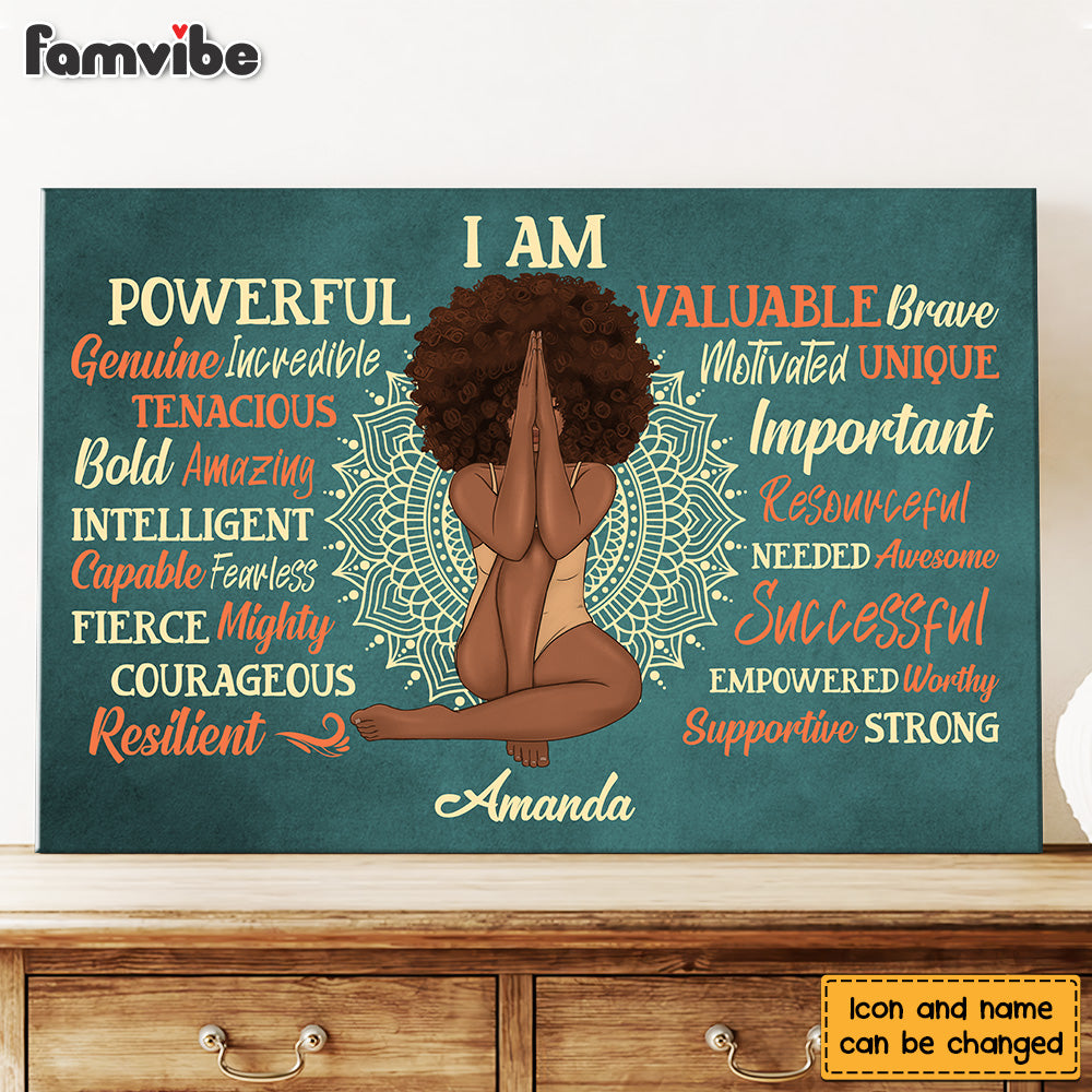 Personalized Daughter Affirmation Sun, Positive, Motivating, Self-Esteem Building Canvas 27805