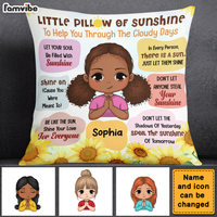 Personalized Gift For Granddaughter Positive Inspirational Encouragement Sunshine Pillow 26526 thumb 1