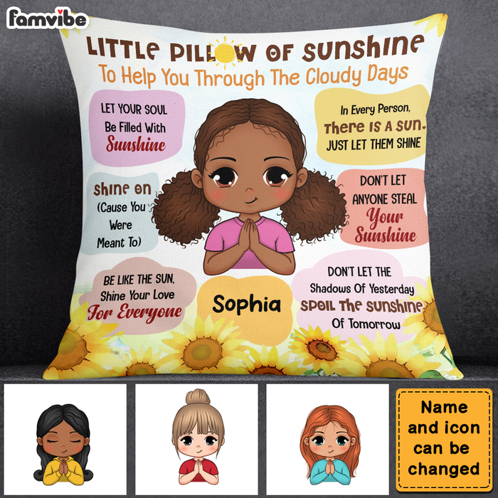 Personalized Gift For Granddaughter Positive Inspirational Encouragement Sunshine Pillow 26526 1