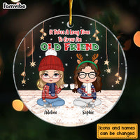 Personalized Gift For Old Friends It Takes A Long Time Circle Ornament 28618 thumb 1
