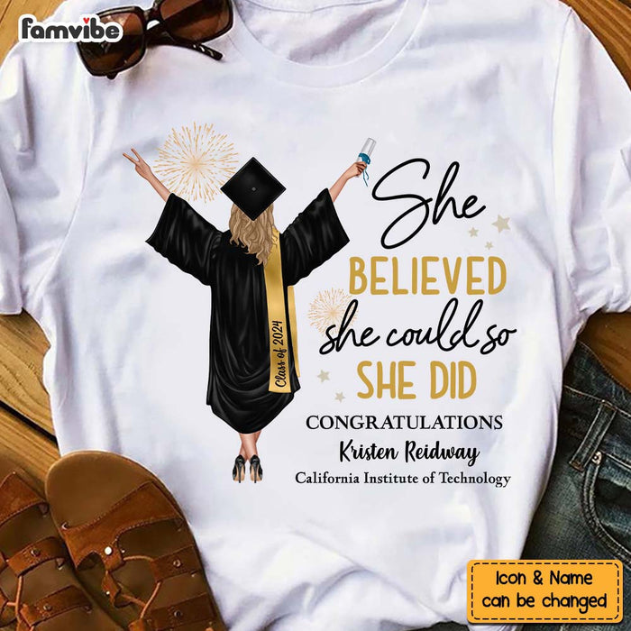 Personalized Graduation Gift She Believed She Could So She Did Shirt - Hoodie - Sweatshirt 32499 1