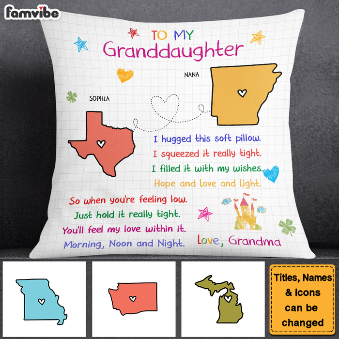 Personalized Gift For Granddaughter Long Distance I Hugged This Pillow 27216 1