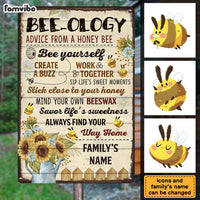 Personalized Gift For Family Bee-ology Metal Sign 26281 thumb 1